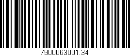 Código de barras (EAN, GTIN, SKU, ISBN): '7900063001.34'