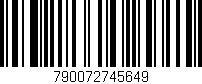 Código de barras (EAN, GTIN, SKU, ISBN): '790072745649'