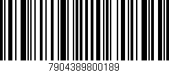 Código de barras (EAN, GTIN, SKU, ISBN): '7904389800189'
