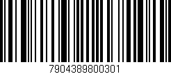 Código de barras (EAN, GTIN, SKU, ISBN): '7904389800301'