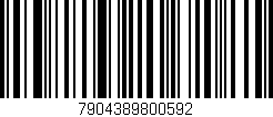 Código de barras (EAN, GTIN, SKU, ISBN): '7904389800592'