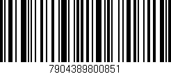 Código de barras (EAN, GTIN, SKU, ISBN): '7904389800851'
