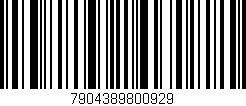 Código de barras (EAN, GTIN, SKU, ISBN): '7904389800929'