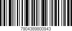 Código de barras (EAN, GTIN, SKU, ISBN): '7904389800943'