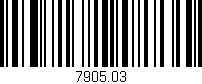 Código de barras (EAN, GTIN, SKU, ISBN): '7905.03'