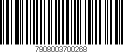 Código de barras (EAN, GTIN, SKU, ISBN): '7908003700268'