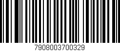 Código de barras (EAN, GTIN, SKU, ISBN): '7908003700329'