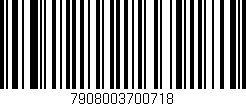 Código de barras (EAN, GTIN, SKU, ISBN): '7908003700718'