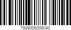 Código de barras (EAN, GTIN, SKU, ISBN): '7908006008040'