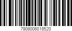 Código de barras (EAN, GTIN, SKU, ISBN): '7908006018520'