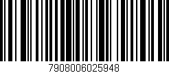 Código de barras (EAN, GTIN, SKU, ISBN): '7908006025948'