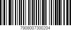 Código de barras (EAN, GTIN, SKU, ISBN): '7908007300204'