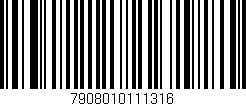Código de barras (EAN, GTIN, SKU, ISBN): '7908010111316'