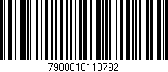 Código de barras (EAN, GTIN, SKU, ISBN): '7908010113792'