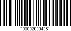 Código de barras (EAN, GTIN, SKU, ISBN): '7908028904351'