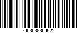 Código de barras (EAN, GTIN, SKU, ISBN): '7908038600922'