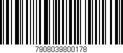 Código de barras (EAN, GTIN, SKU, ISBN): '7908039800178'