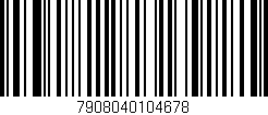 Código de barras (EAN, GTIN, SKU, ISBN): '7908040104678'