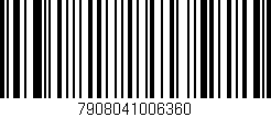 Código de barras (EAN, GTIN, SKU, ISBN): '7908041006360'