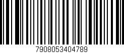 Código de barras (EAN, GTIN, SKU, ISBN): '7908053404789'