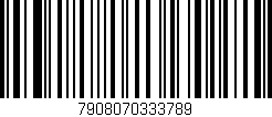 Código de barras (EAN, GTIN, SKU, ISBN): '7908070333789'