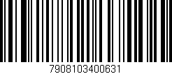 Código de barras (EAN, GTIN, SKU, ISBN): '7908103400631'