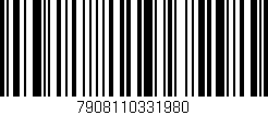 Código de barras (EAN, GTIN, SKU, ISBN): '7908110331980'