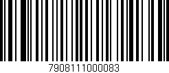 Código de barras (EAN, GTIN, SKU, ISBN): '7908111000083'