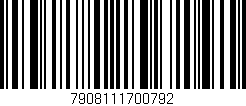 Código de barras (EAN, GTIN, SKU, ISBN): '7908111700792'