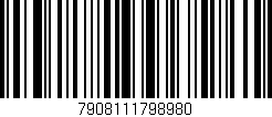 Código de barras (EAN, GTIN, SKU, ISBN): '7908111798980'