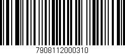 Código de barras (EAN, GTIN, SKU, ISBN): '7908112000310'
