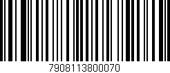 Código de barras (EAN, GTIN, SKU, ISBN): '7908113800070'