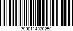 Código de barras (EAN, GTIN, SKU, ISBN): '7908114920258'