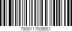 Código de barras (EAN, GTIN, SKU, ISBN): '7908117508651'