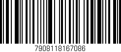 Código de barras (EAN, GTIN, SKU, ISBN): '7908118167086'