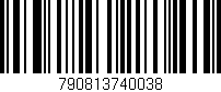 Código de barras (EAN, GTIN, SKU, ISBN): '790813740038'