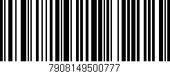Código de barras (EAN, GTIN, SKU, ISBN): '7908149500777'