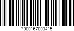 Código de barras (EAN, GTIN, SKU, ISBN): '7908167800415'