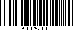 Código de barras (EAN, GTIN, SKU, ISBN): '7908175400997'