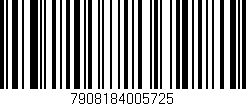 Código de barras (EAN, GTIN, SKU, ISBN): '7908184005725'