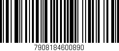 Código de barras (EAN, GTIN, SKU, ISBN): '7908184600890'