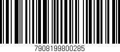 Código de barras (EAN, GTIN, SKU, ISBN): '7908199800285'