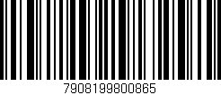 Código de barras (EAN, GTIN, SKU, ISBN): '7908199800865'