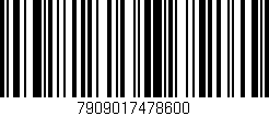 Código de barras (EAN, GTIN, SKU, ISBN): '7909017478600'