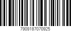 Código de barras (EAN, GTIN, SKU, ISBN): '7909187070925'