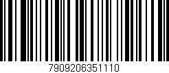 Código de barras (EAN, GTIN, SKU, ISBN): '7909206351110'