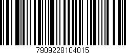 Código de barras (EAN, GTIN, SKU, ISBN): '7909228104015'