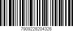 Código de barras (EAN, GTIN, SKU, ISBN): '7909228204326'