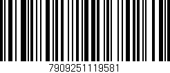 Código de barras (EAN, GTIN, SKU, ISBN): '7909251119581'