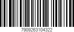 Código de barras (EAN, GTIN, SKU, ISBN): '7909263104322'